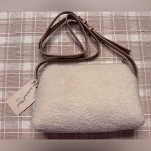 NWT - Universal Threshold Cream Sherpa Boucle Crossbody Bag